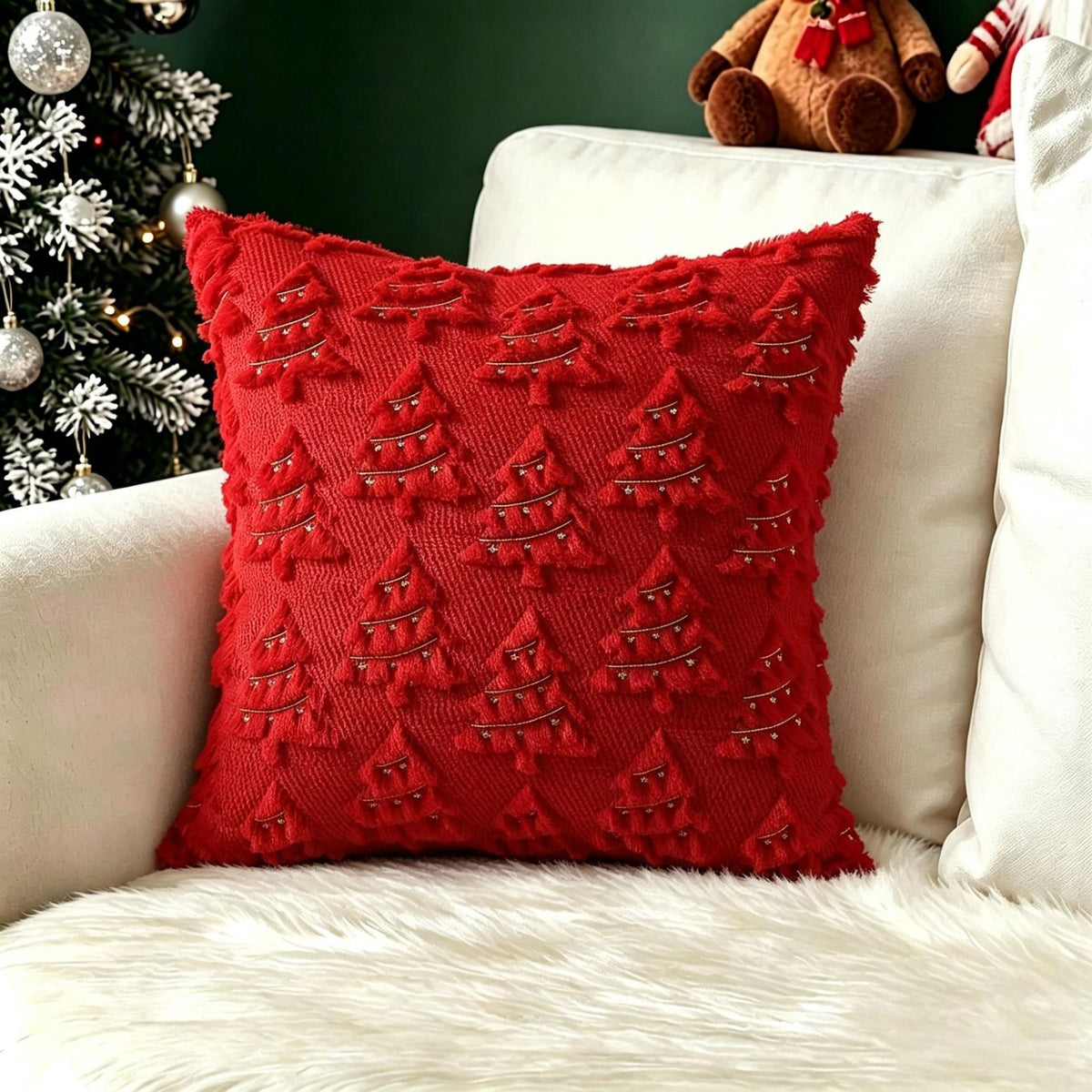 Christmas Themed Decorative Pillow Cover