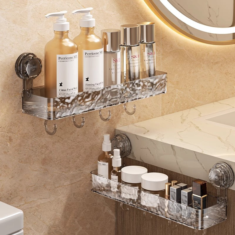 Wall Mount Suction Cup Bathroom Organizer