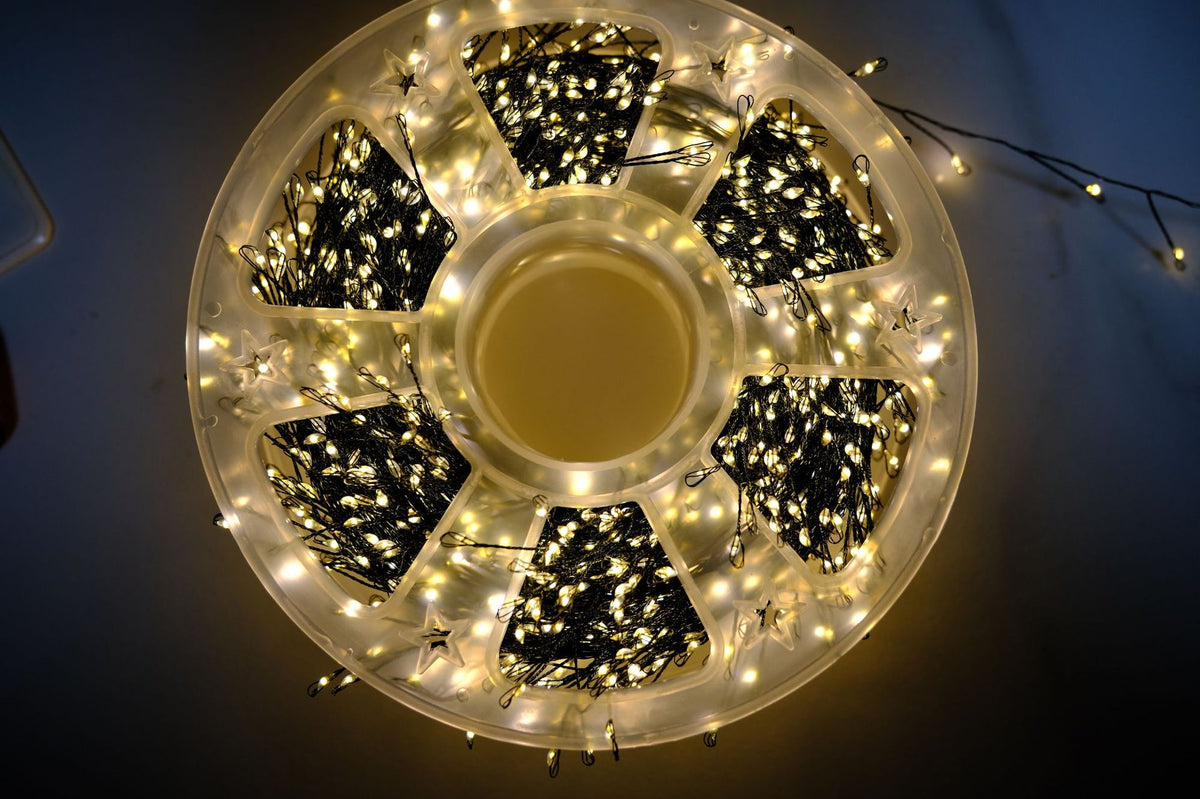 LED Christmas green string firecracker lights