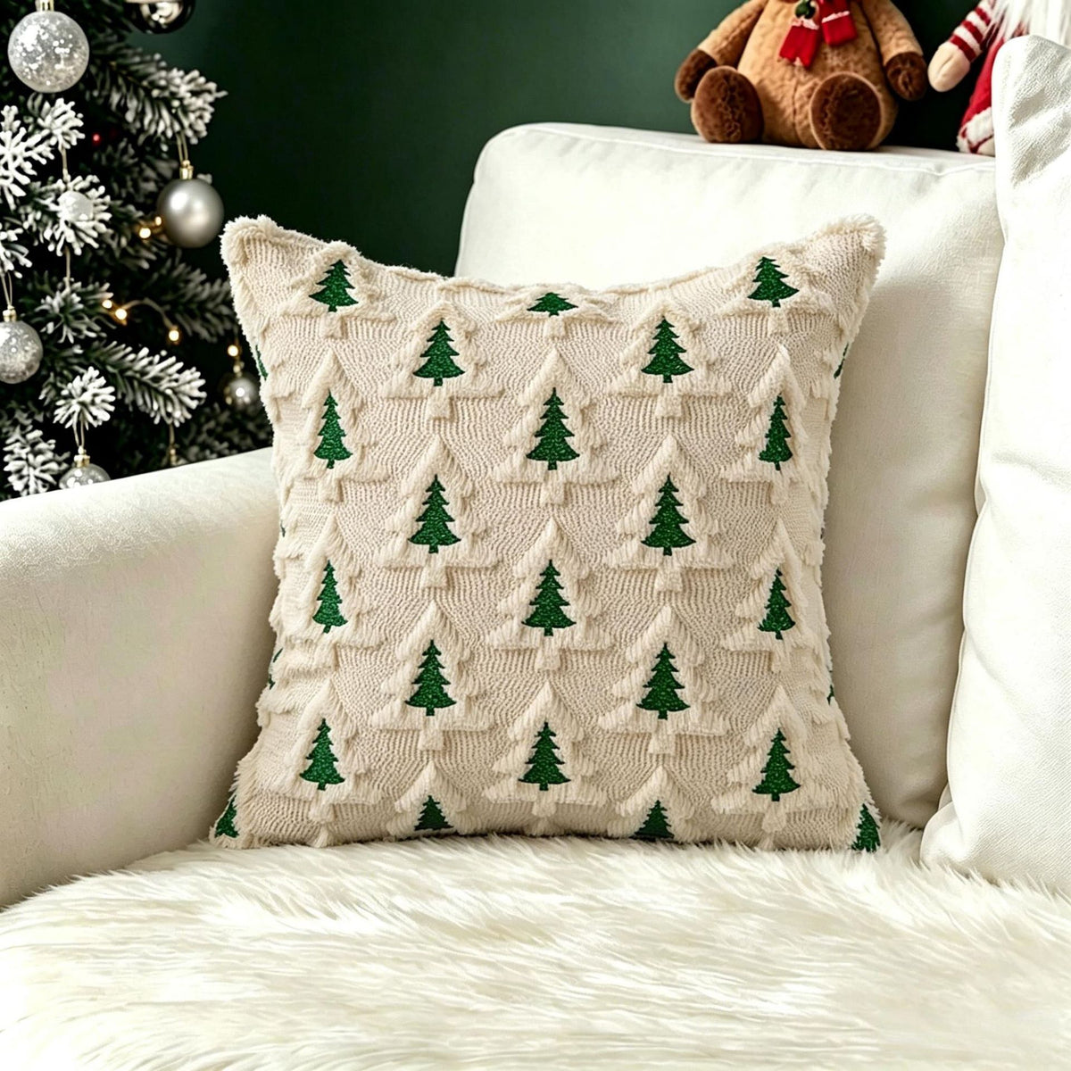 Christmas Themed Decorative Pillow Cover