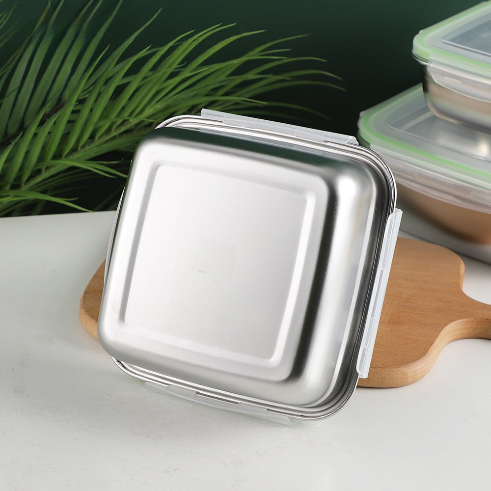 304 Stainless Steel Stackable Food Storage Container with Lid