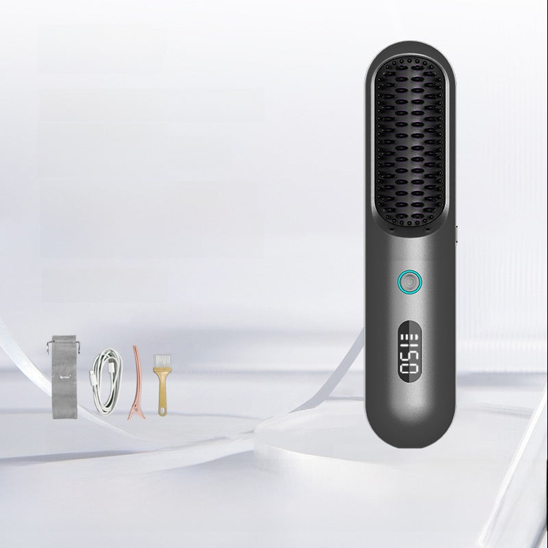 Wireless Hair Straightening and Curling Brush