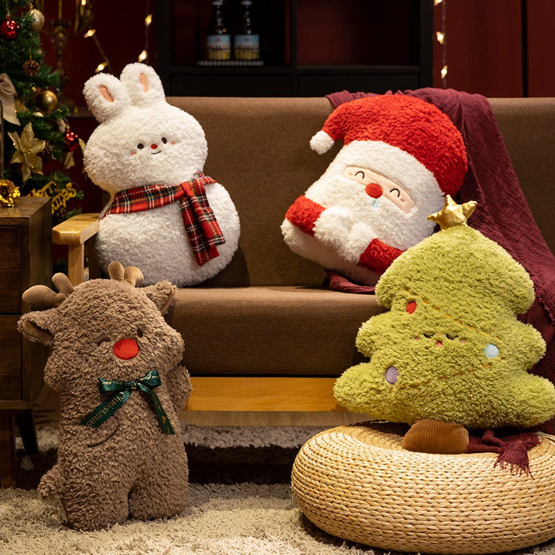 Christmas plush throw pillow