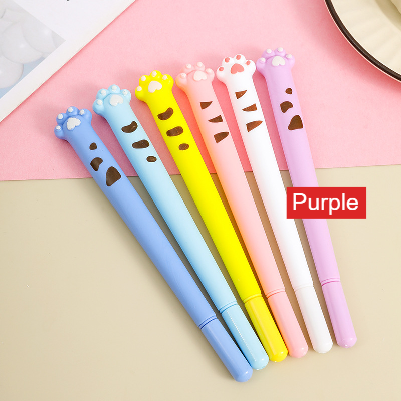 Soft Glue Cat Claw 0.5mm Gel Pen Cute Plant Design