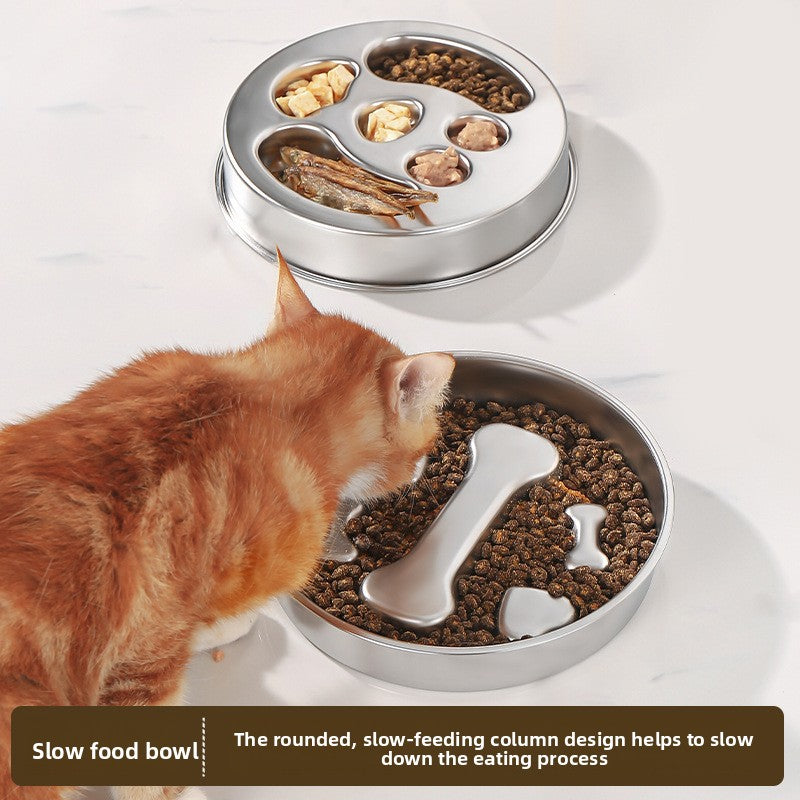 Stainless Steel Slow Feeder Pet Bowl