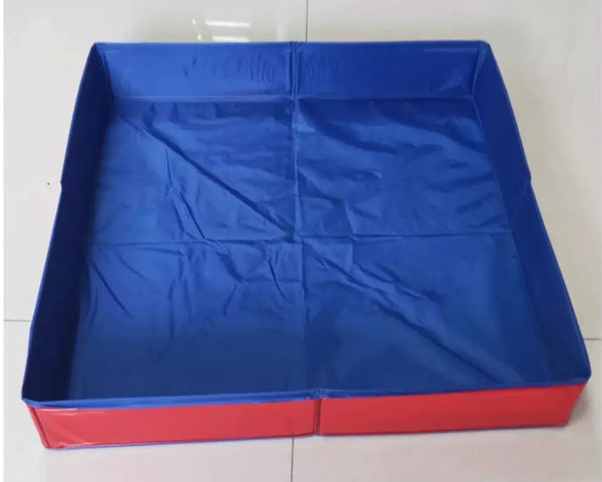 Foldable Inflatable Pet Bathing Pool with Safety Fence