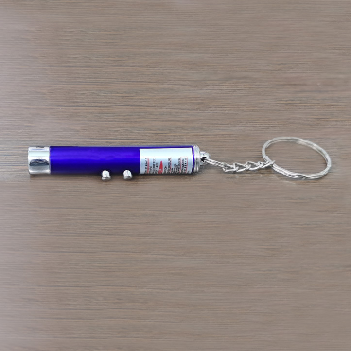 Aluminum Alloy LED Laser Flashlight Keychain