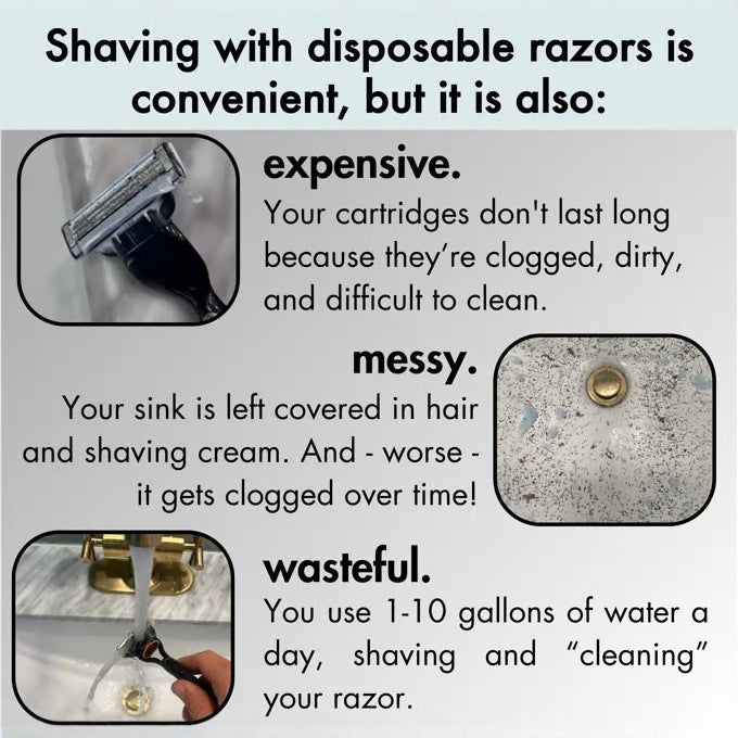 Manual Razor Rinser Water Pressure Cleaner
