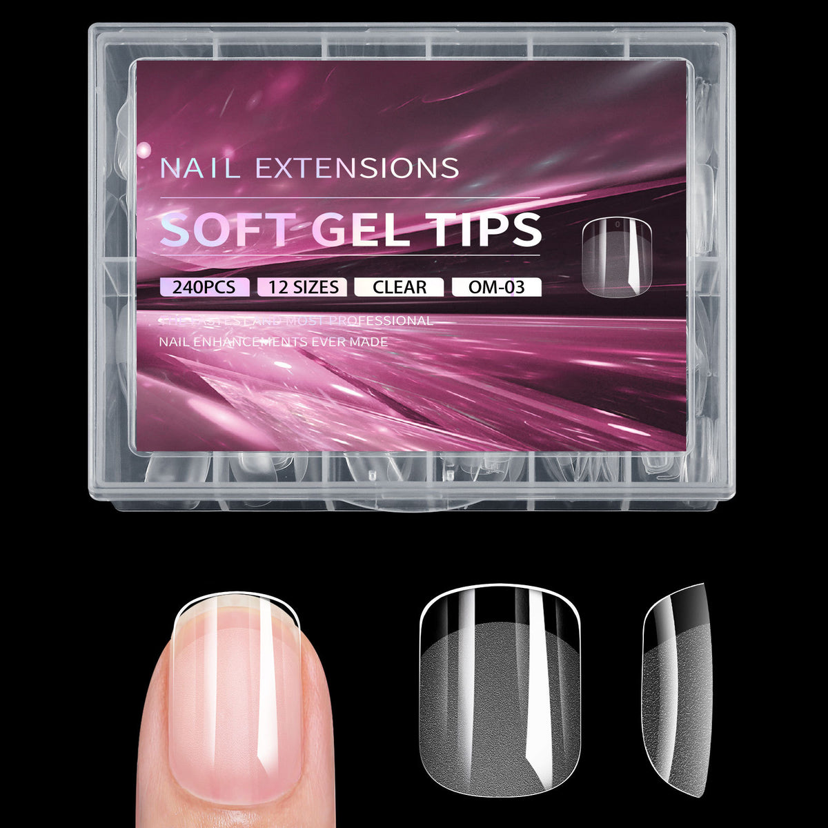 Semi-Frosted Artificial Nail Tips