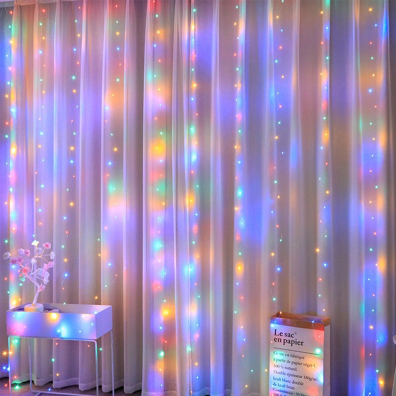 LED copper wire curtain lamp Christmas
