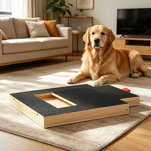 Wooden Dog Scratching Board with Pull-Out Nail File