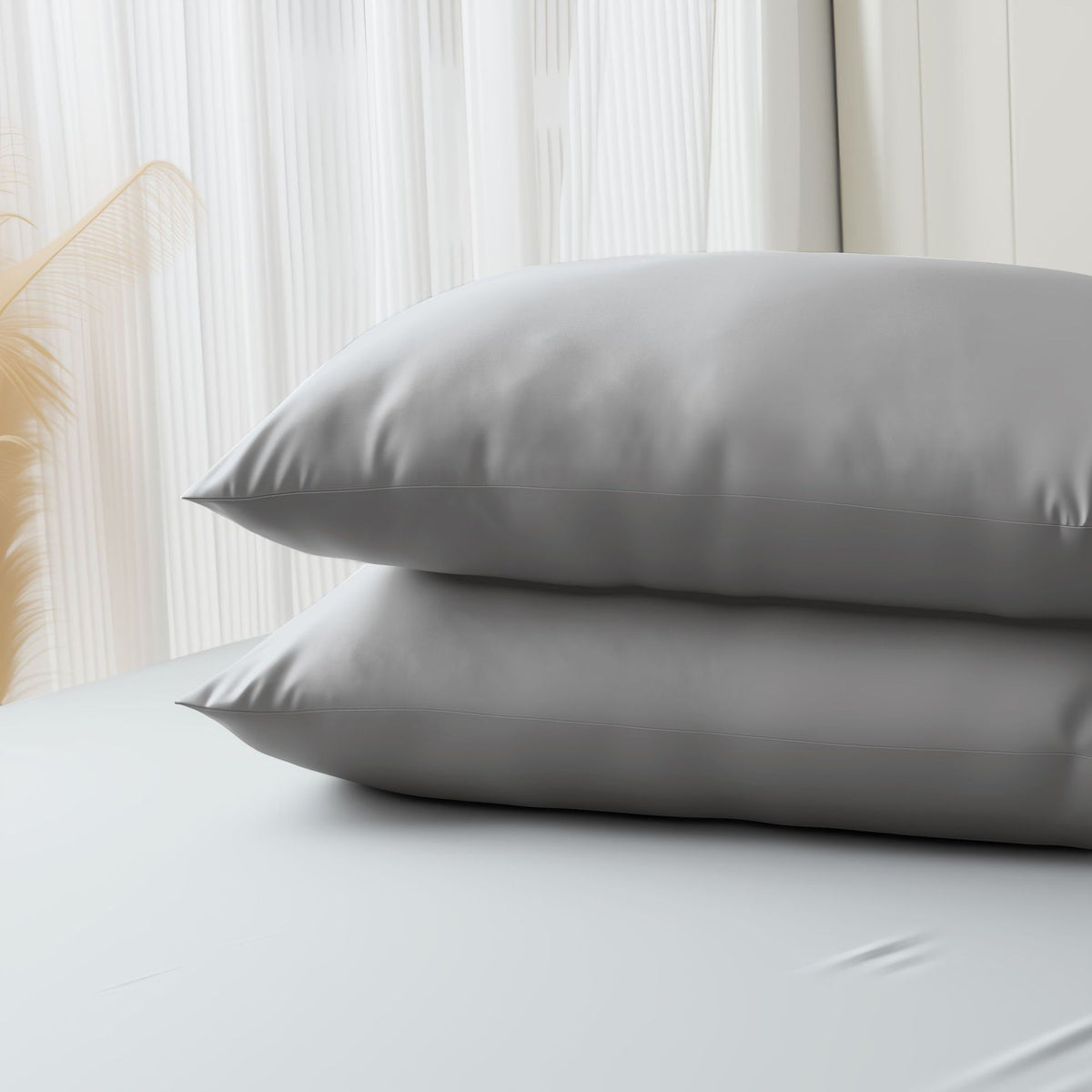 Bamboo fiber pillowcase cold solid color pillowcase
