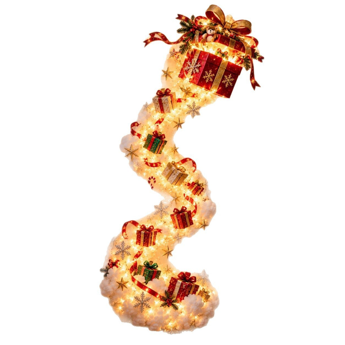 DIY Christmas Magic Trail String Wall Light Kit for Home Holiday Party Decor