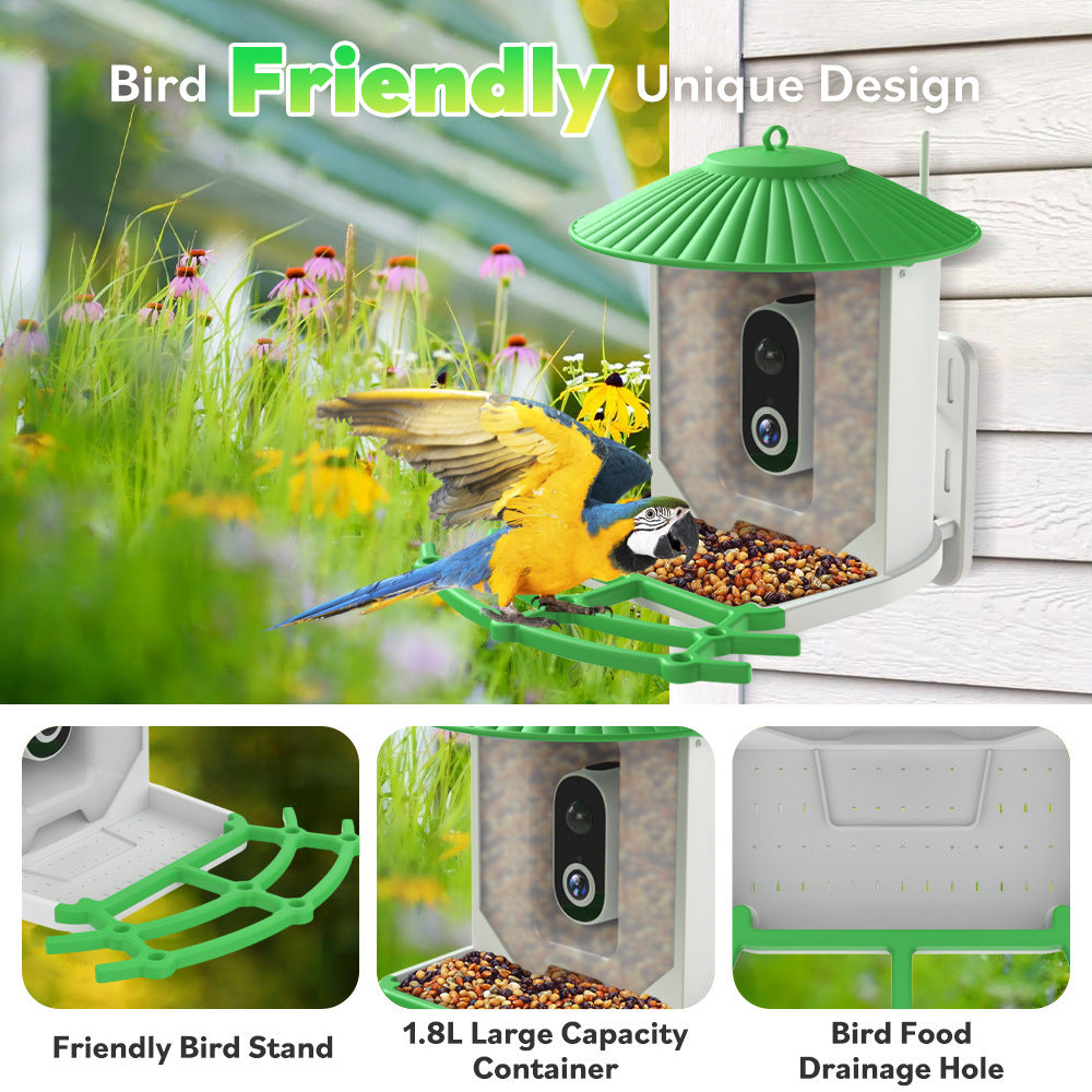 Smart Bird Feeder Camera with Solar Panel
