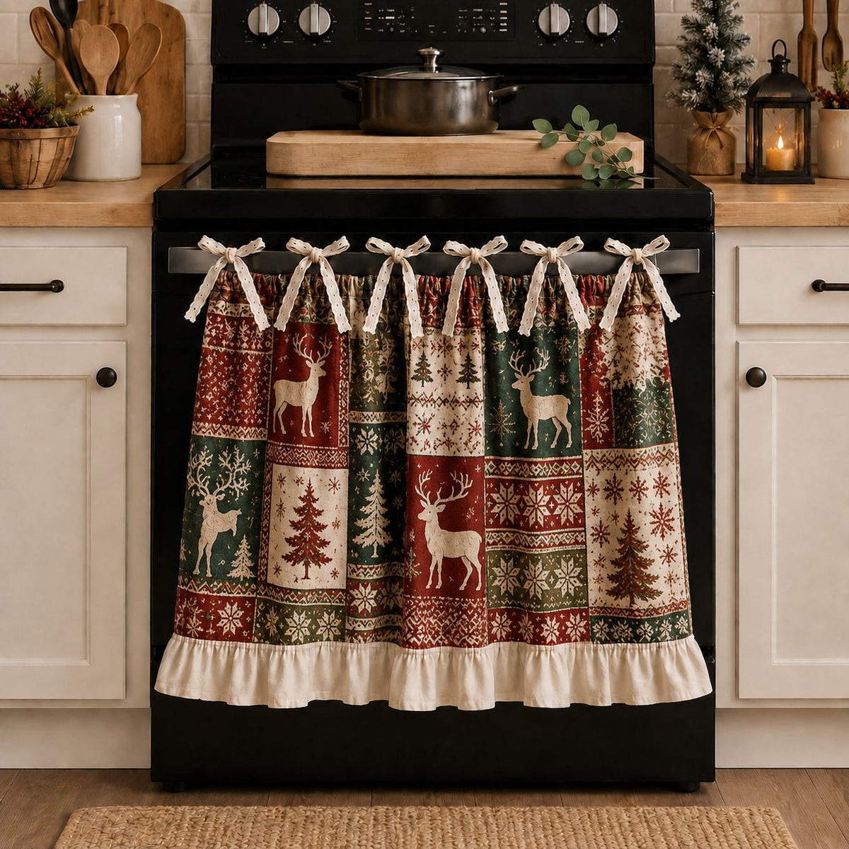 Kitchen Skirt Curtain for Oven and Appliances