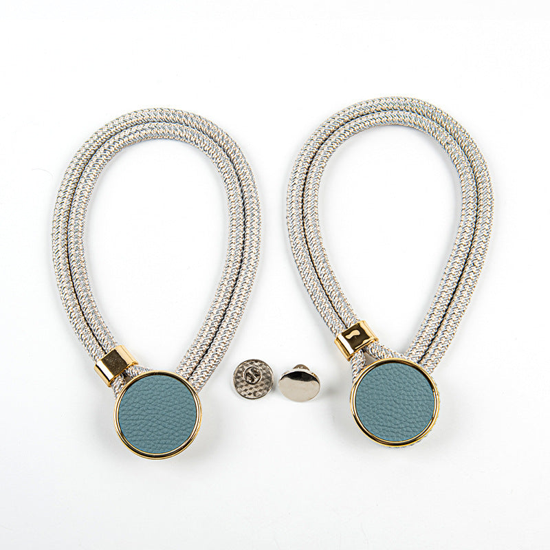 Curtain Tiebacks Mirrored Marble Pattern No-Drill Binding Straps