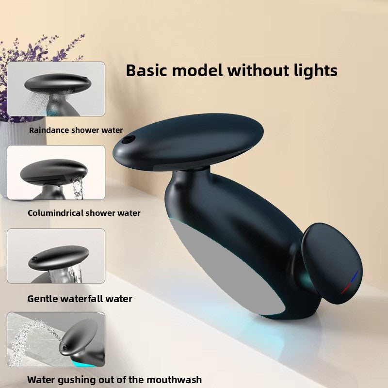 Penguin Pull-Out Faucet with Ambient Light for Bathroom Sink