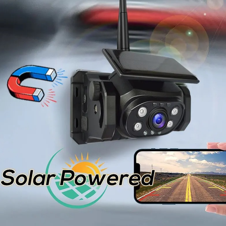 Solar Wireless Reversing Camera with AI Detection
