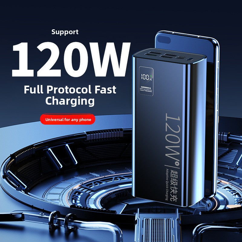 120W Super Fast Charging Power Bank 60000mAh with Digital Display