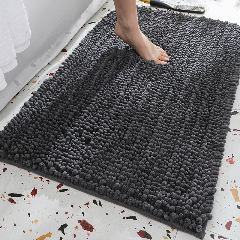 Thick Absorbent Chenille Bath Mat Non Slip Long Pile Home Floor Rug Machine Washable