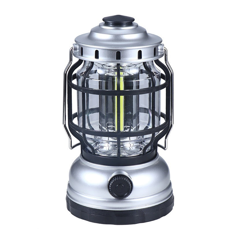Solar Camping Lantern with Flame Effect