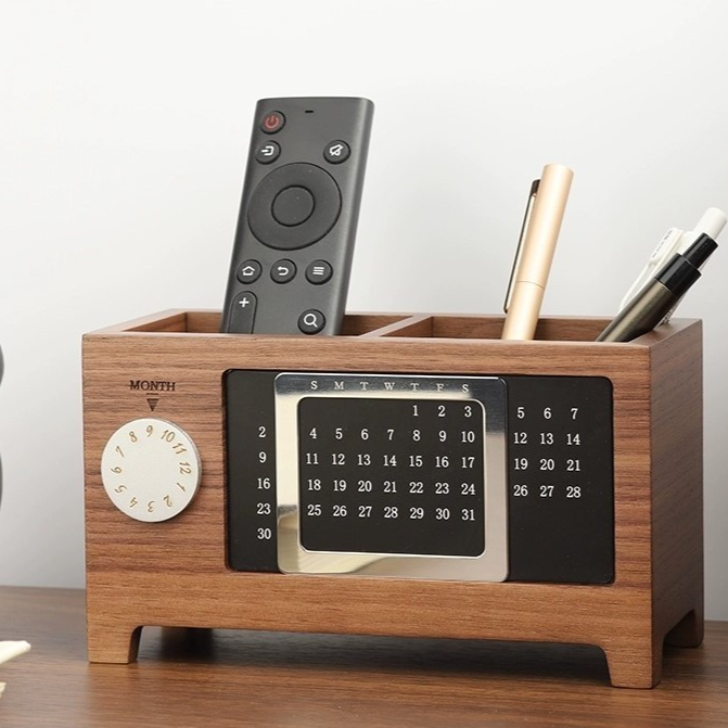 Wooden desktop organizer
