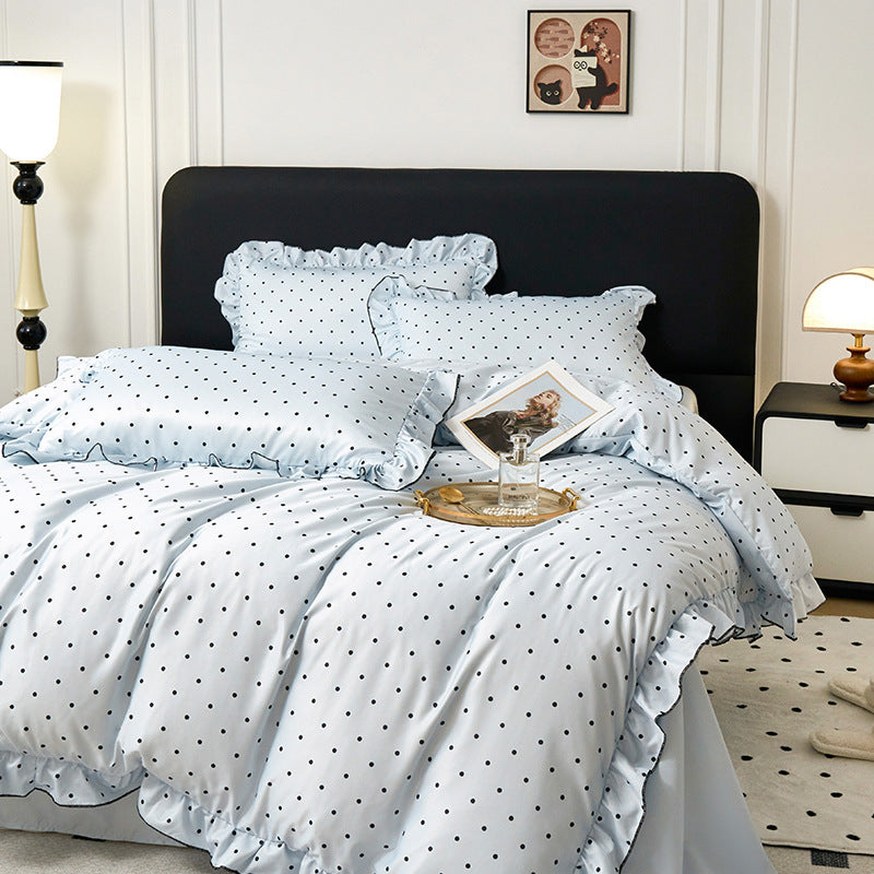 Ice Silk Bed Sheet Set