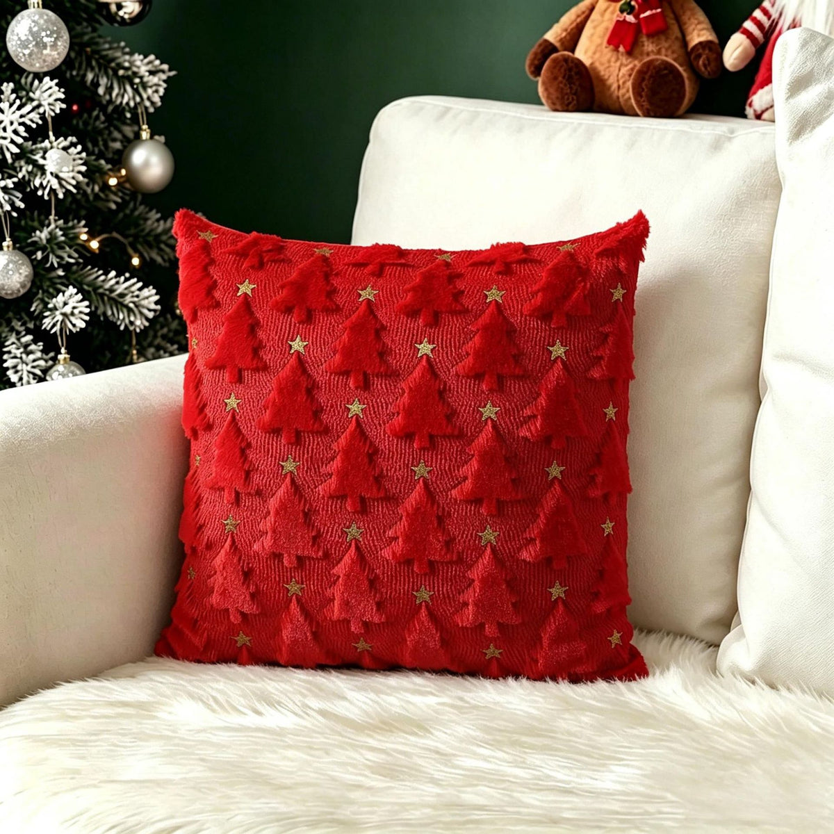Christmas Themed Decorative Pillow Cover