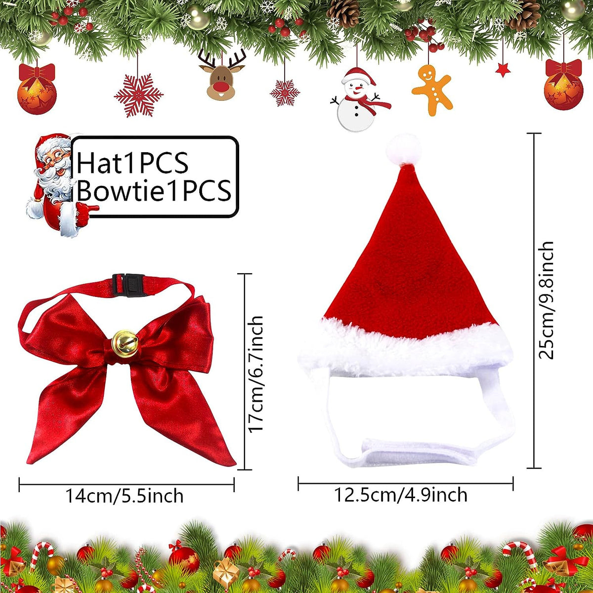 Pet Christmas Scarf Hat