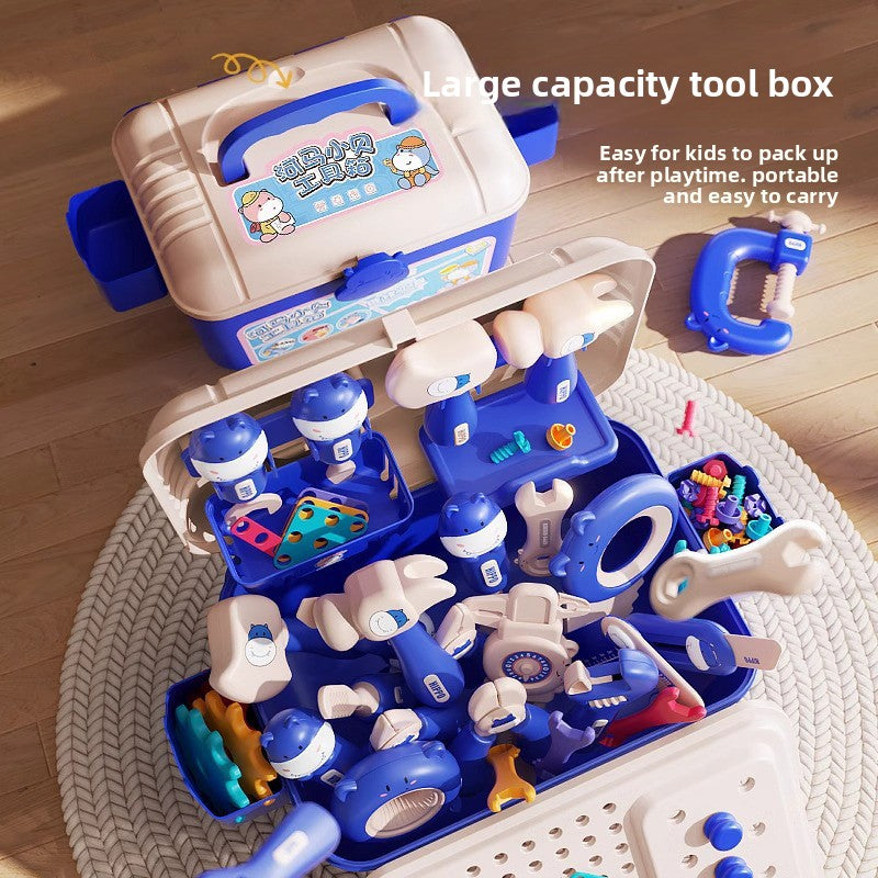 Childrens Pretend Play Toolbox with Electric Drill