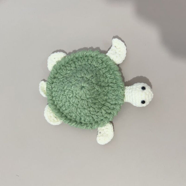 Handmade knitted cute animal coasters