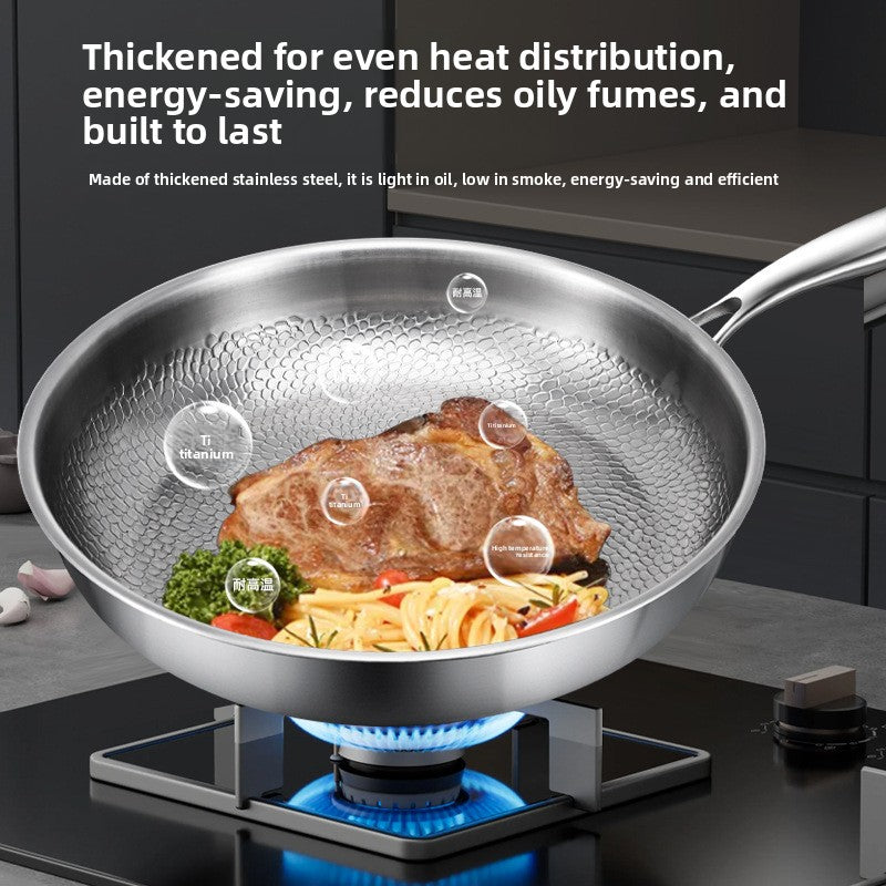 Pure Titanium Non-Stick Frying Pan with Hammer Pattern