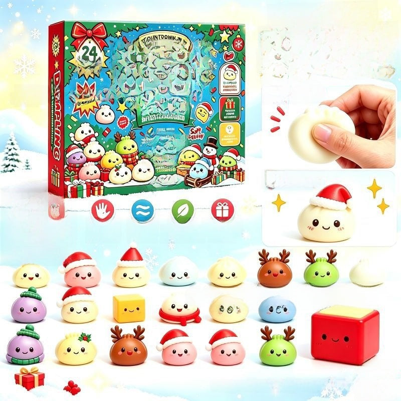 24-Pack Christmas Countdown Advent Calendar Squeeze Stress Relief Blind Box