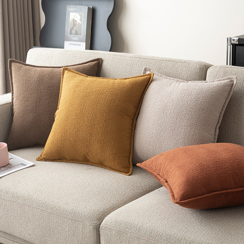 Solid Color Linen Sofa Cushion Cover