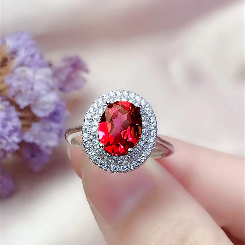 Six-Claw Simulated Diamond Ring