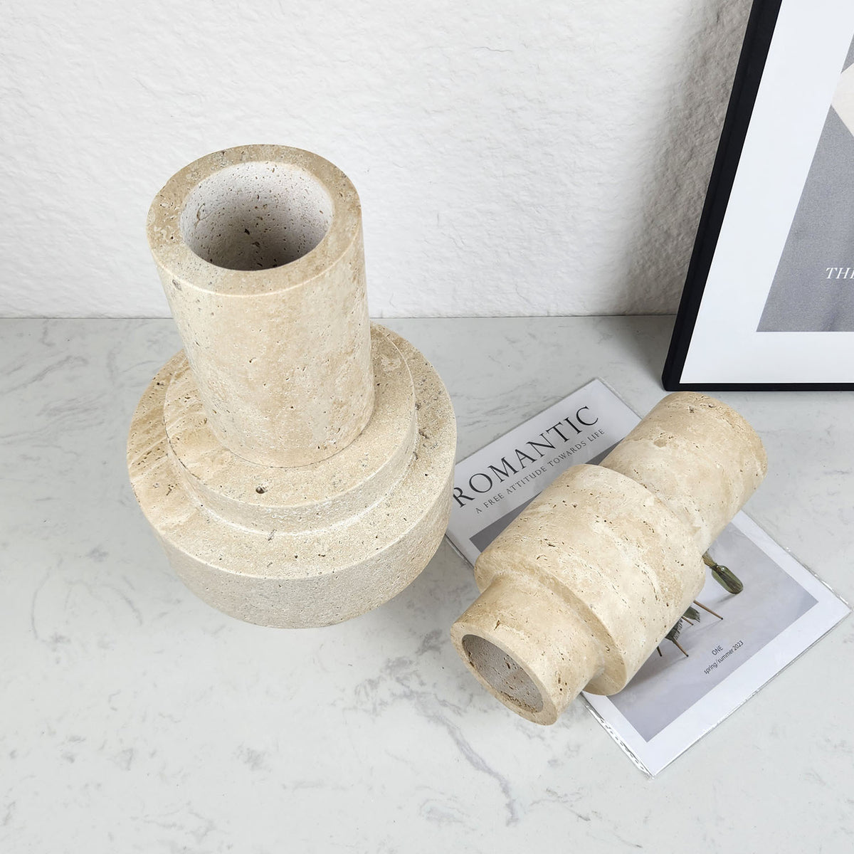 Modern Minimalist Stone Flower Vase
