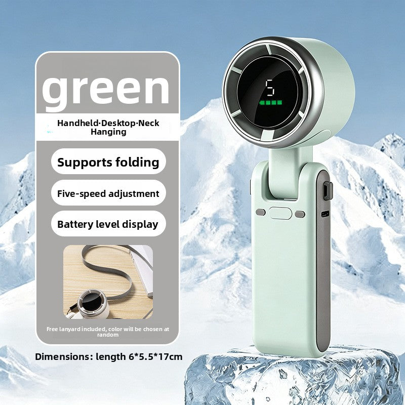 Portable USB charging mini neck-mounted handheld waist-mounted fan