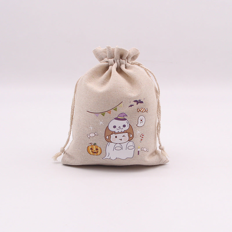 Halloween Cotton Drawstring Gift Bag