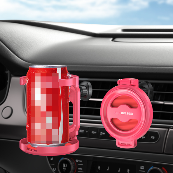 Foldable Car Air Vent Cup Holder with Anti-Slip Base