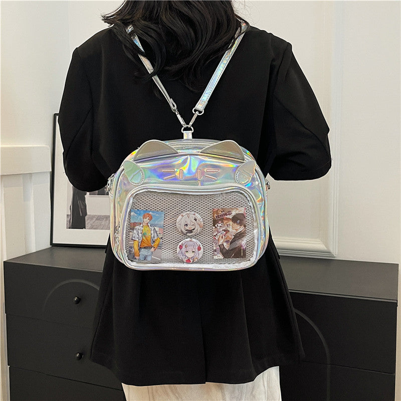 Mechanical Cat Cat PU Large Capacity Crossbody Bag