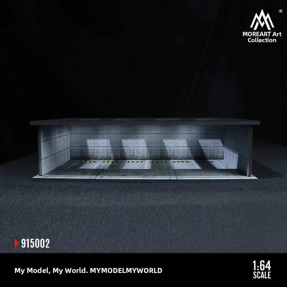 1:64 Scale Underground Parking Garage Model with Lights