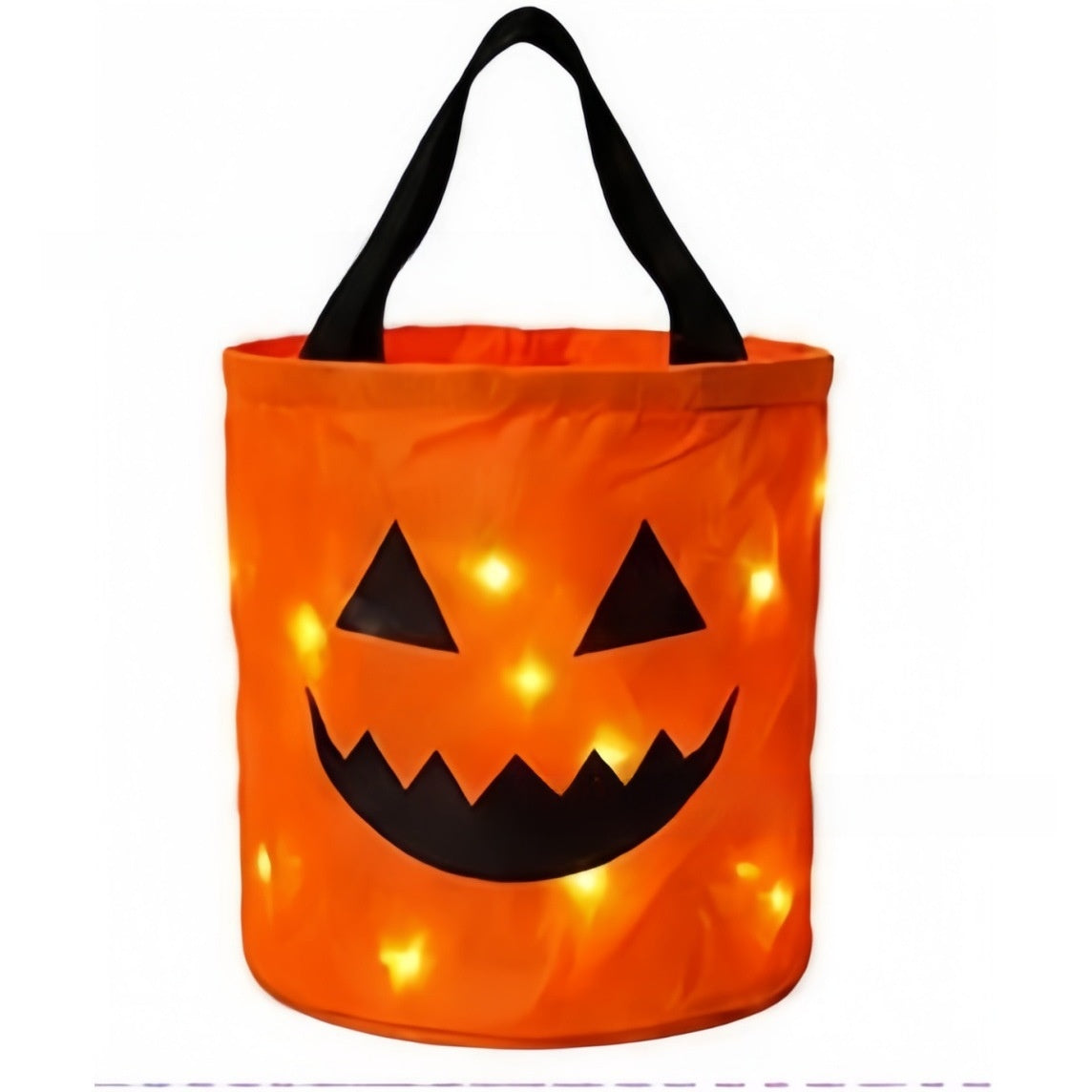 Halloween Glowing Pumpkin Candy Bucket with LED Lights