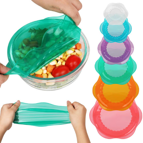 Silicone Elastic Fresh-Keeping Cup Lids