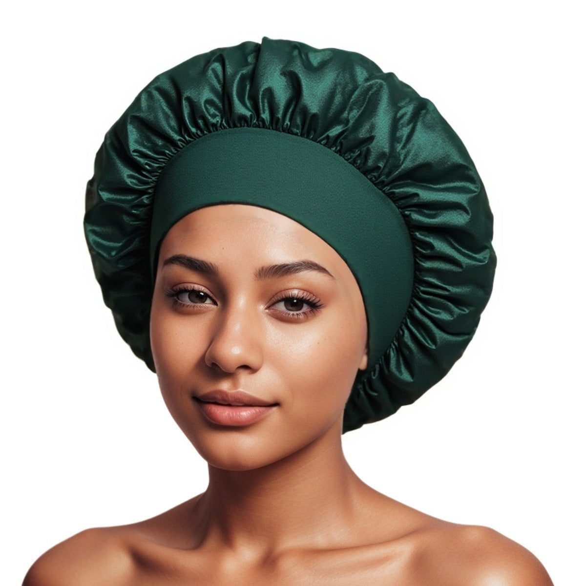 Satin Wide Brim Shower and Sleep Cap