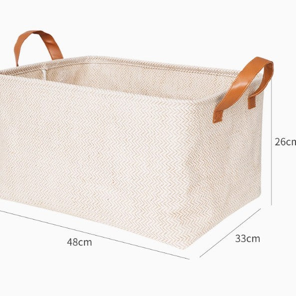 Foldable Jute Fabric Storage Basket