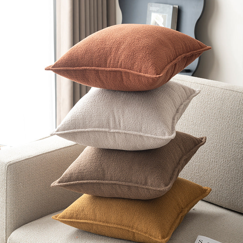 Solid Color Linen Sofa Cushion Cover