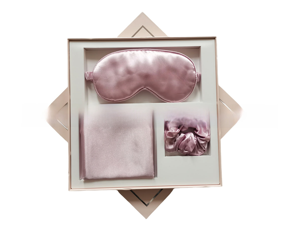 Silk-like four-piece sleep eye mask set