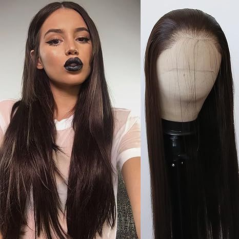 13x6 Glueless Lace Front Wig Natural Hairline Synthetic Hair