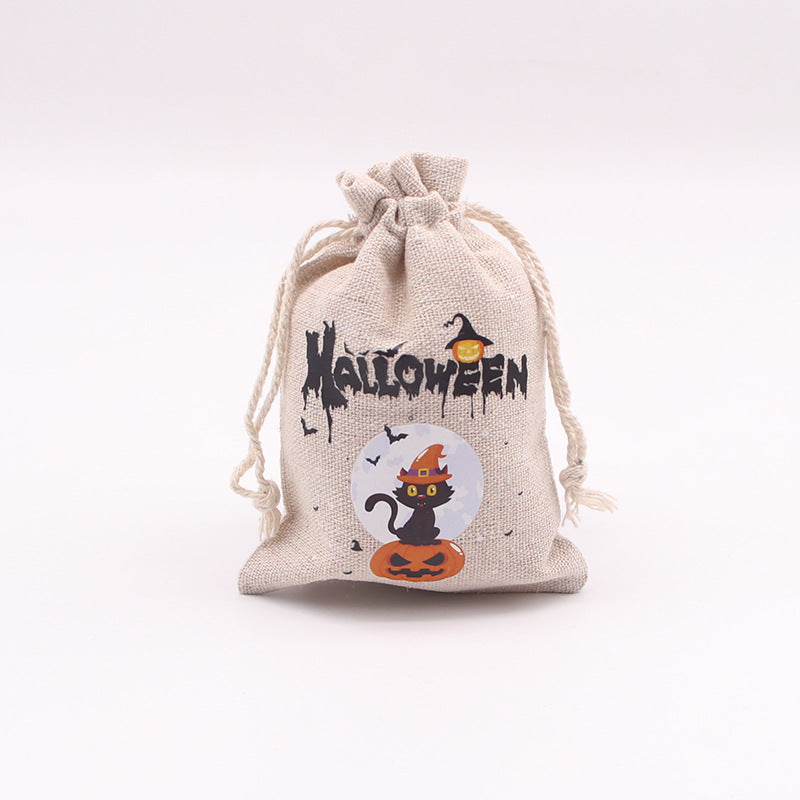 Halloween Cotton Drawstring Gift Bag