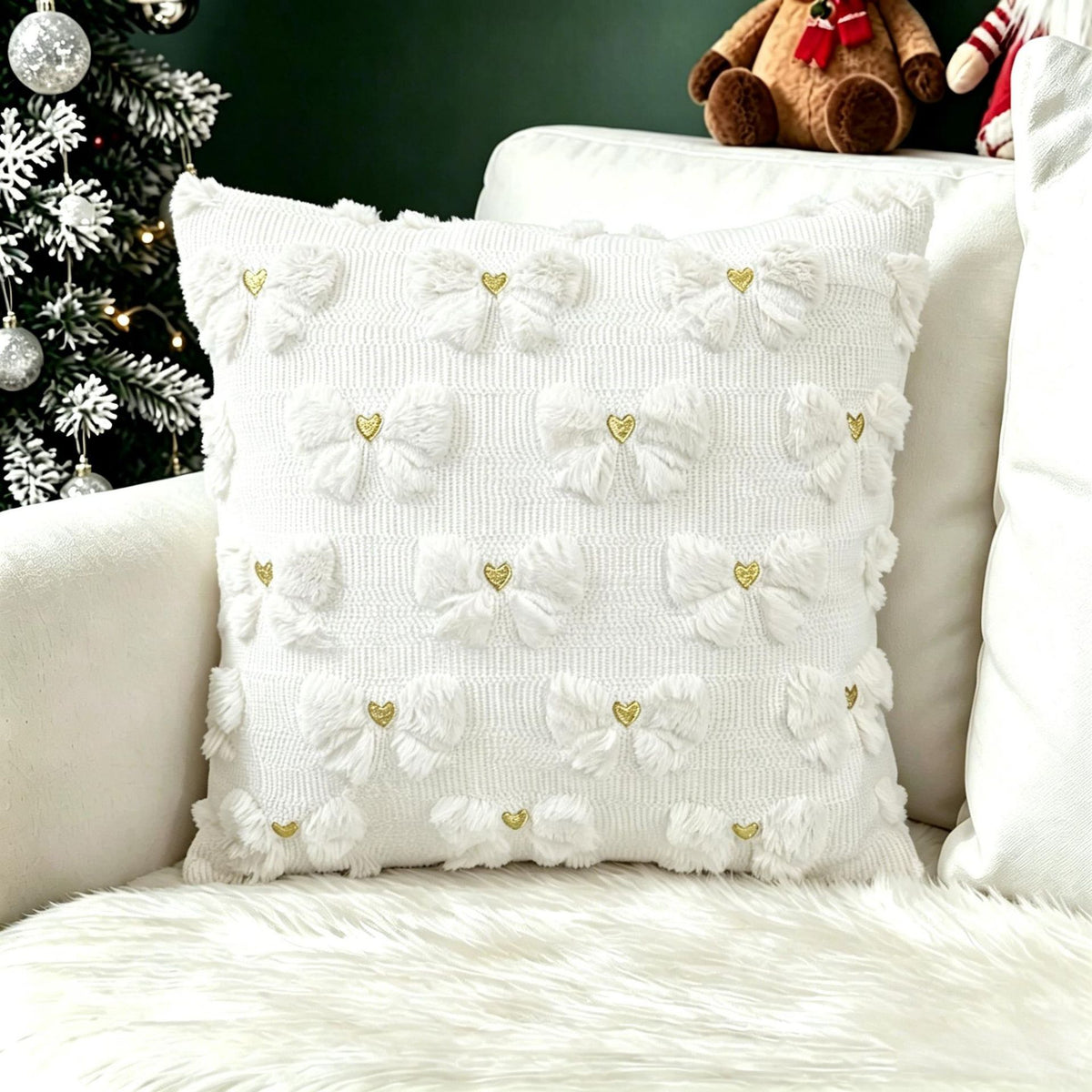Christmas Themed Retro Cushion Cover